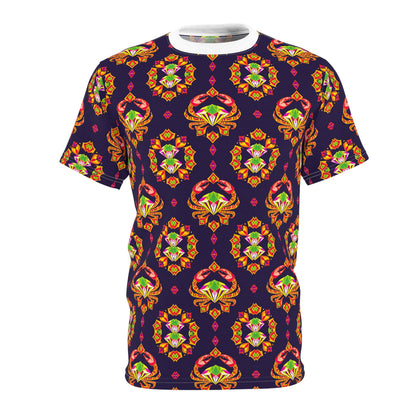 Unisex Cut & Sew T-Shirt, (AOP), Cancer, Zodiac, Jewels Pattern