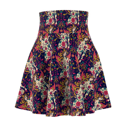Women's Skater Skirt, (AOP), Gemini, Zodiac v1, Sexy Pattern