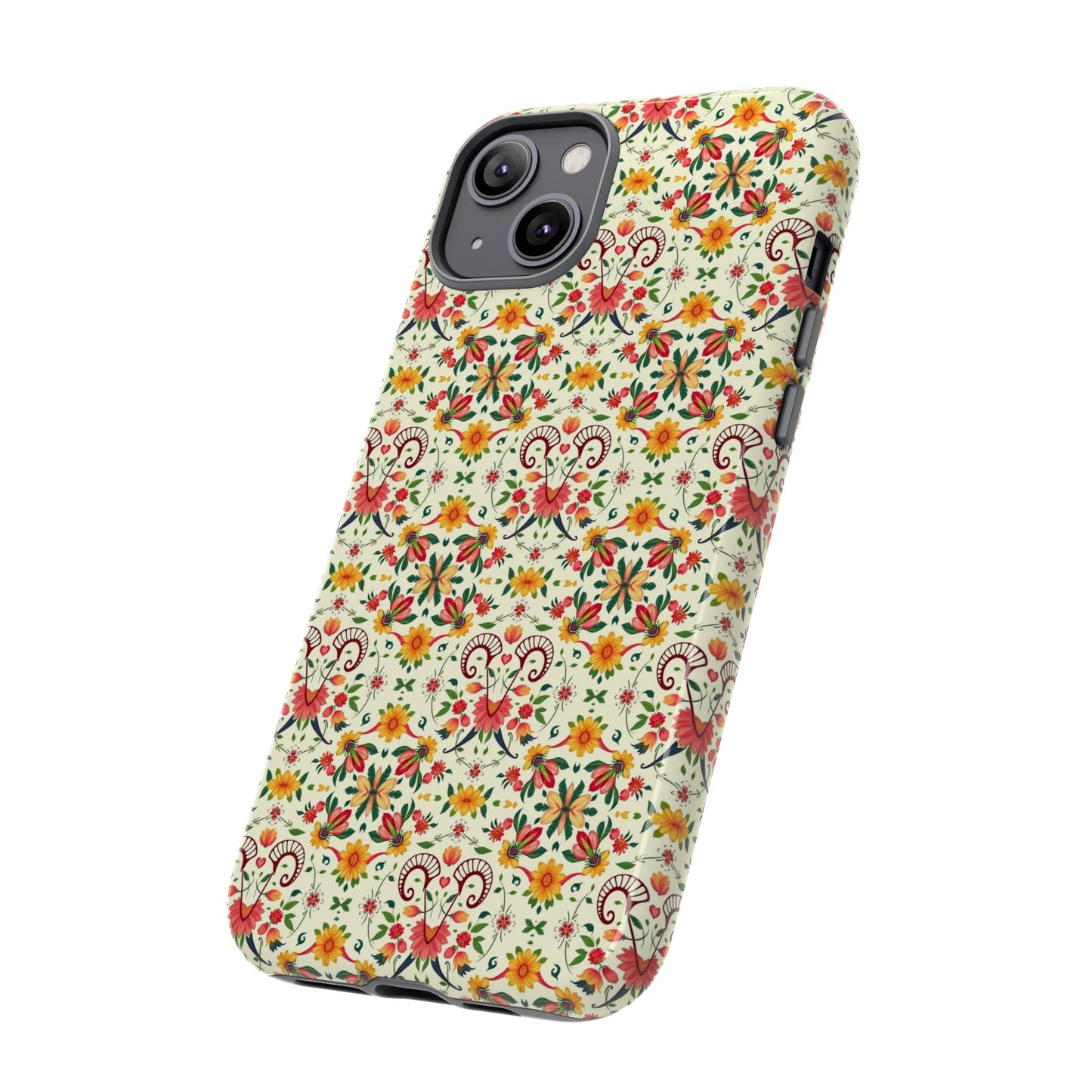 Tough Cases, Aries, Zodiac, Flower Pattern