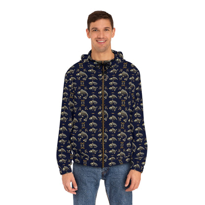 Full-Zip Hoodie (AOP), Pisces, Zodiac v2, Pattern