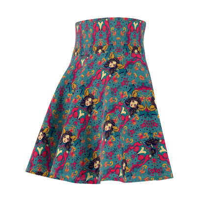 Women's Skater Skirt, (AOP), Taurus, Zodiac, Sexy Pattern