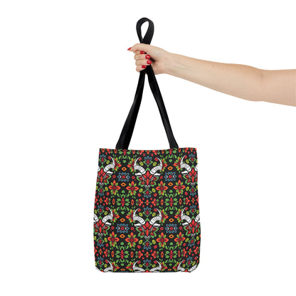 Tote Bag (AOP), Taurus, Zodiac v1, Flower Pattern