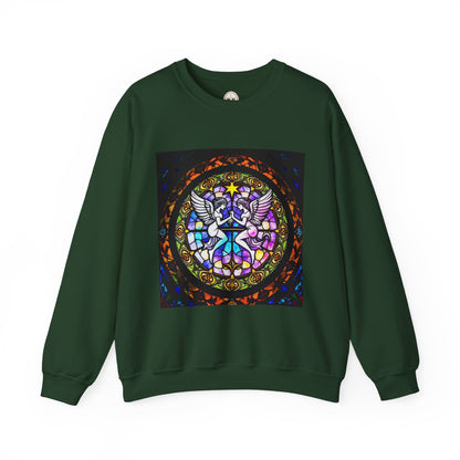 Unisex Heavy Blend™ Crewneck Sweatshirt, Glass 1, Gemini Zodiac Design