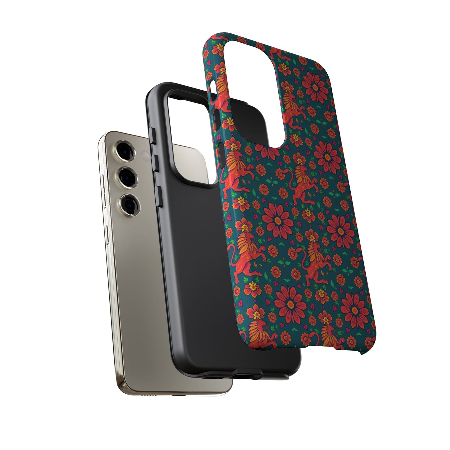 Tough Cases, Leo, Zodiac v2, Flower Pattern