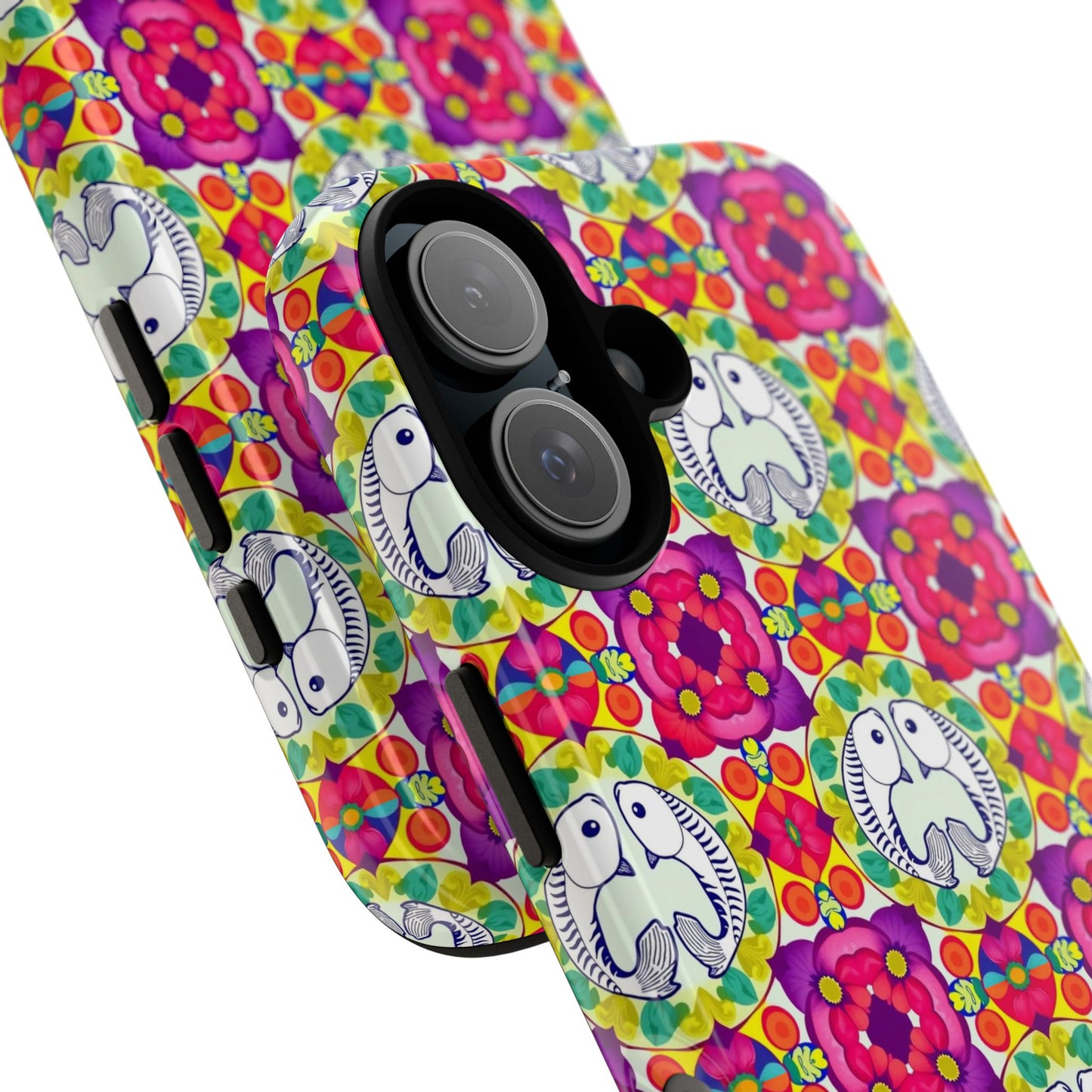 Tough Cases, Pisces, Zodiac v2, Flower Pattern