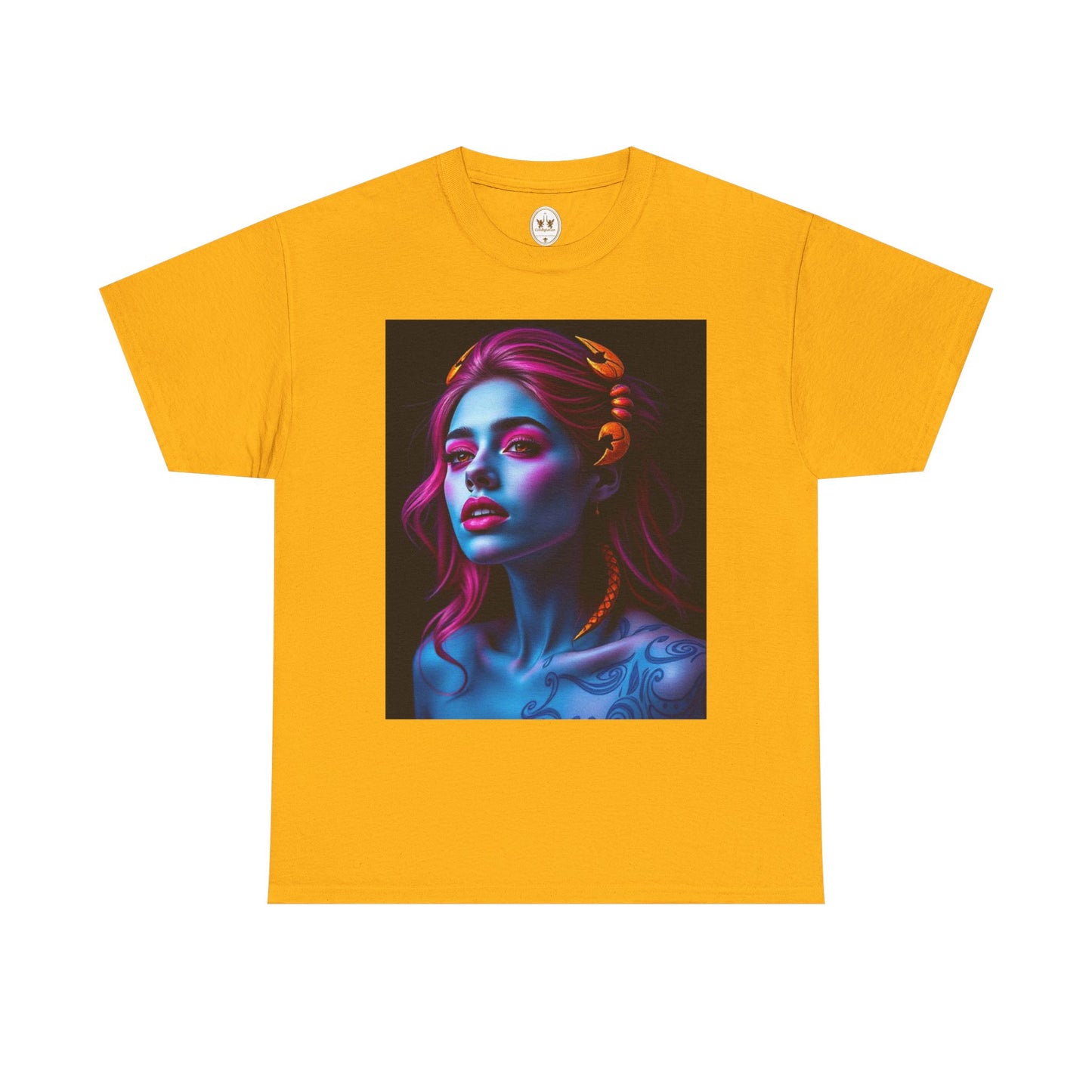 Unisex Heavy Cotton T-Shirt, Scorpio, Zodiac, Sexy Art