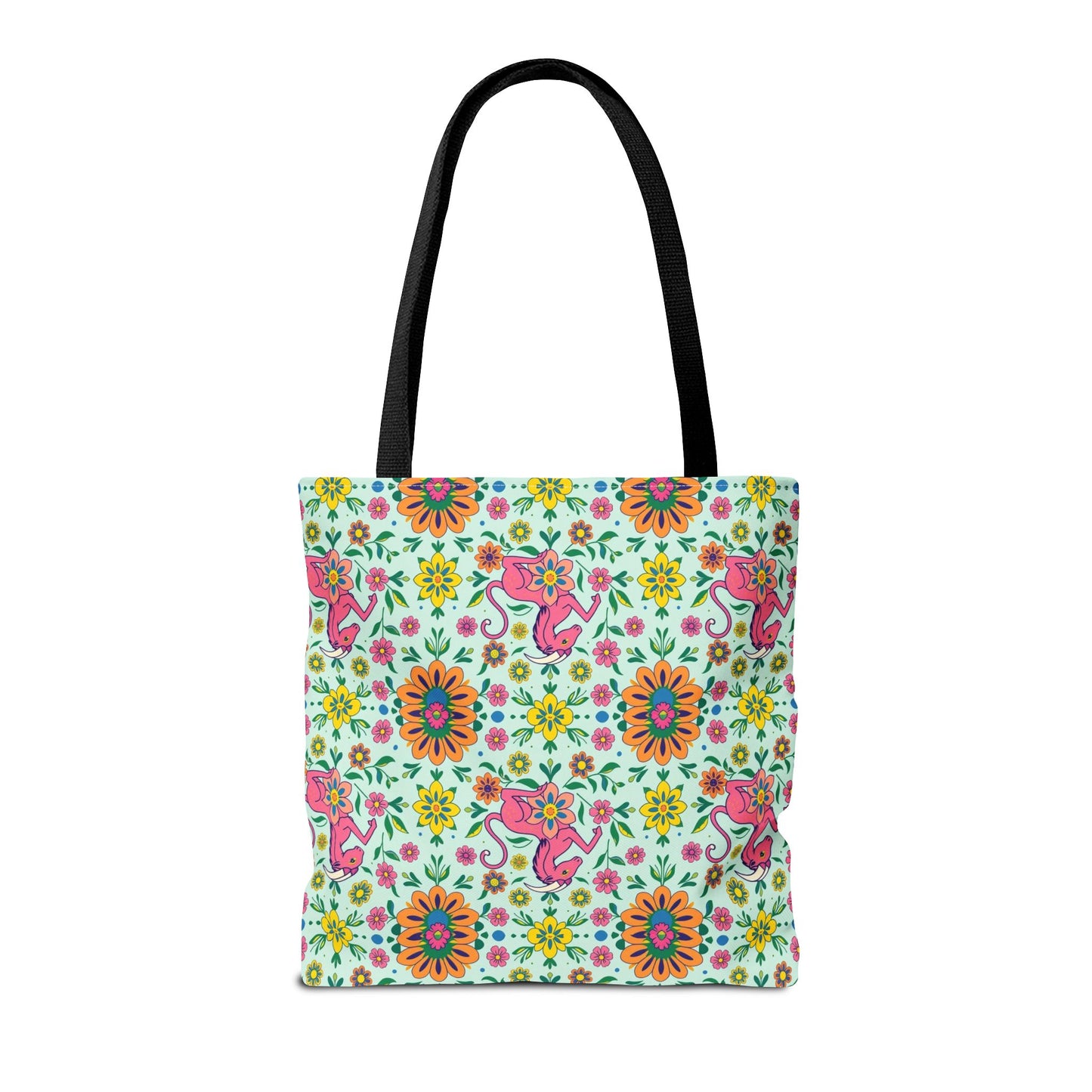 Tote Bag (AOP), Aquarius, Zodiac, Flower Pattern