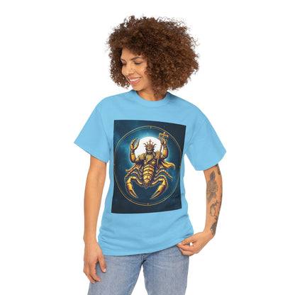 Unisex Heavy Cotton T-Shirt, Moon, Scorpio Zodiac Design