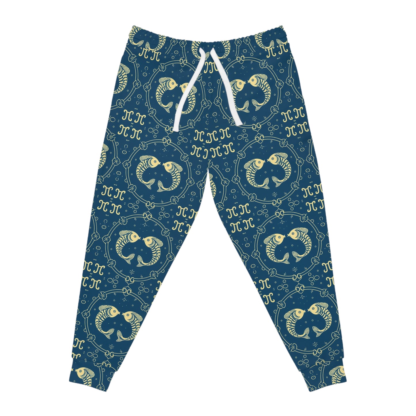 Athletic Joggers, Zodiac Design, Pattern, Pisces, AOP