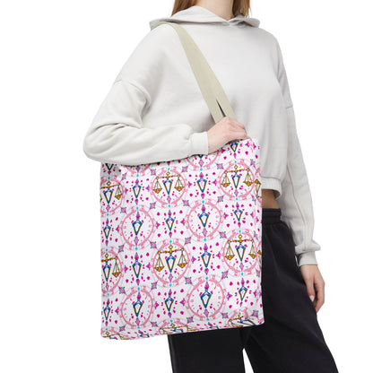 Tote Bag (AOP), Libra, Zodiac, Jewel Pattern