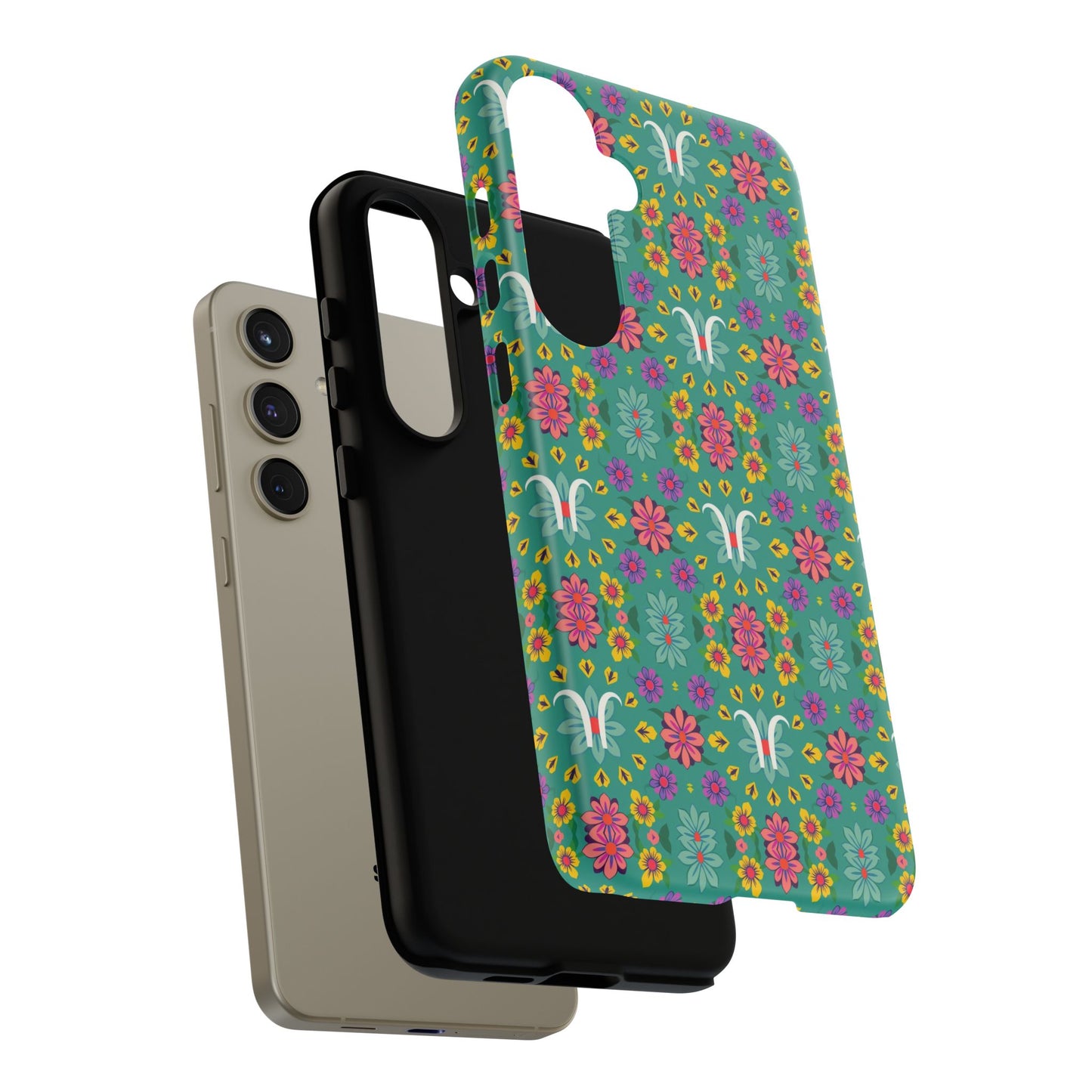 Tough Cases, Aquarius, Zodiac v4, Flower Pattern