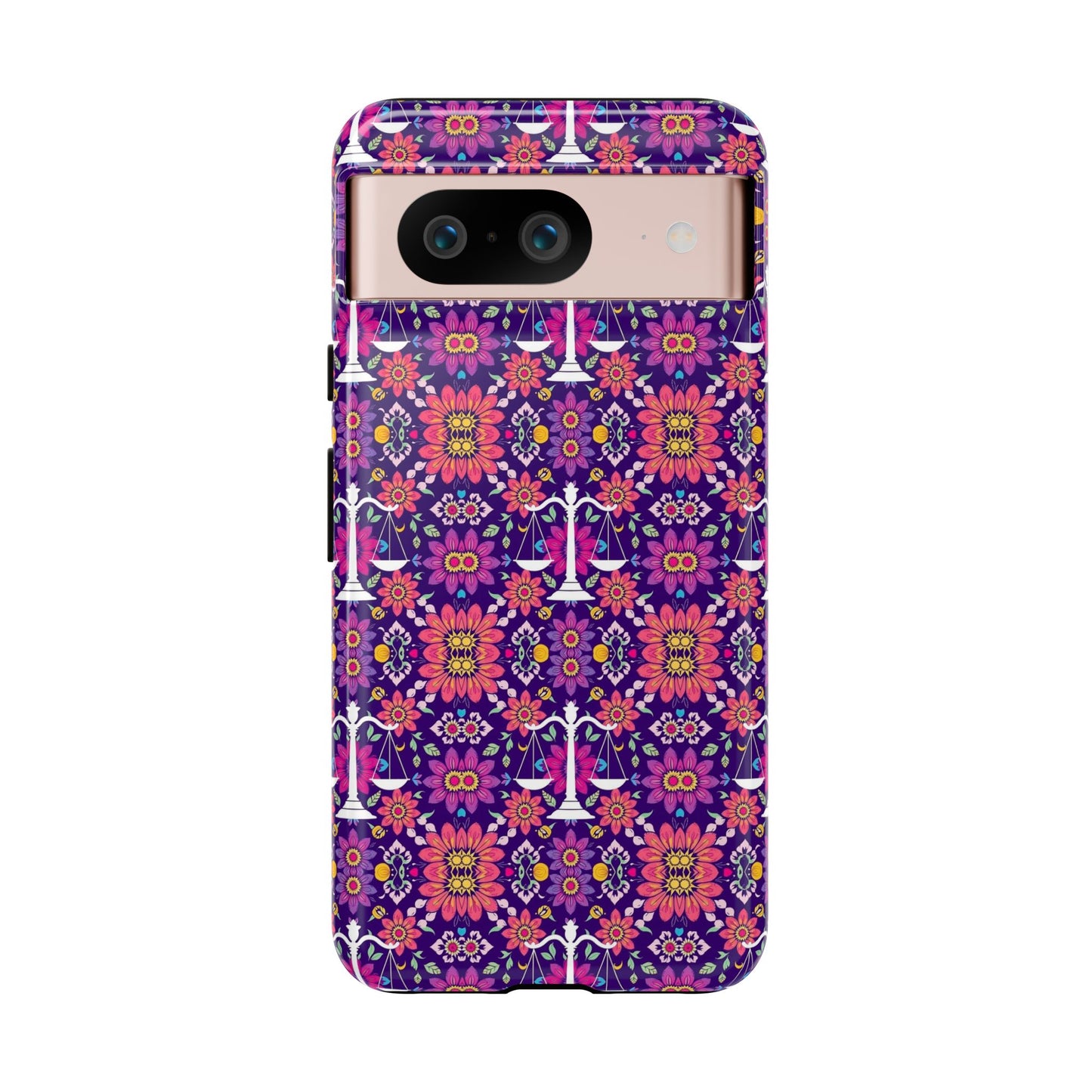 Tough Cases, Libra, Zodiac v4, Flower Pattern