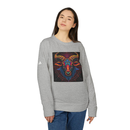 Adidas, Unisex Fleece Crewneck Sweatshirt, Taurus, Pop Art 2, Zodiac