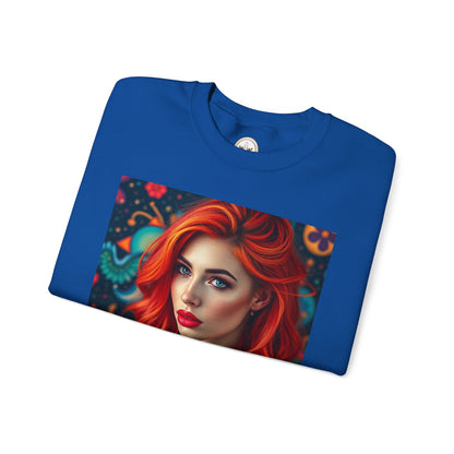 Unisex Heavy Blend™ Crewneck Sweatshirt, Aquarius, Zodiac v1, Sexy Pattern