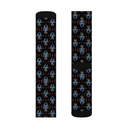 Sublimation Socks, Aquarius, Zodiac v3, Jewel Pattern