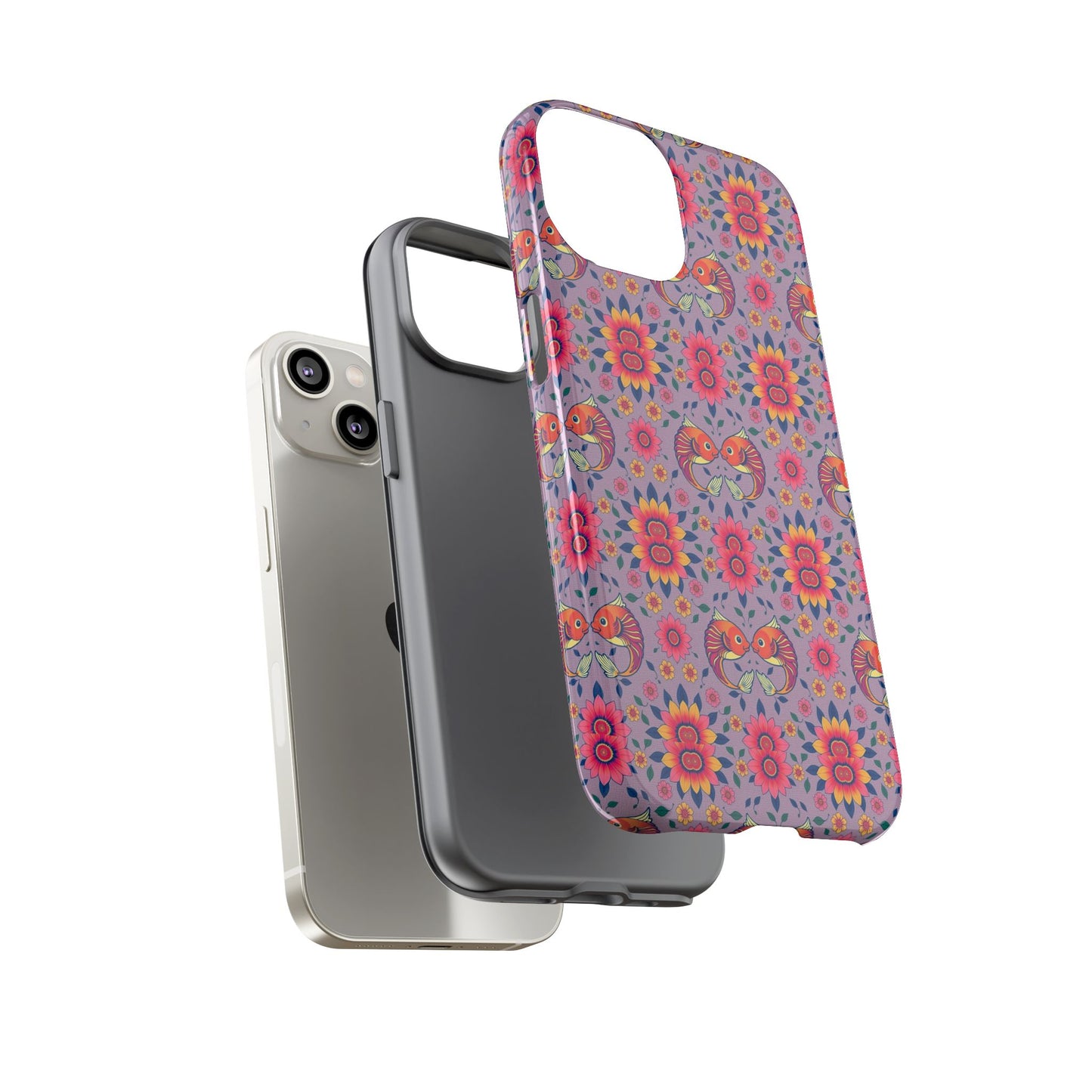 Tough Cases, Pisces, Zodiac v3, Flower Pattern