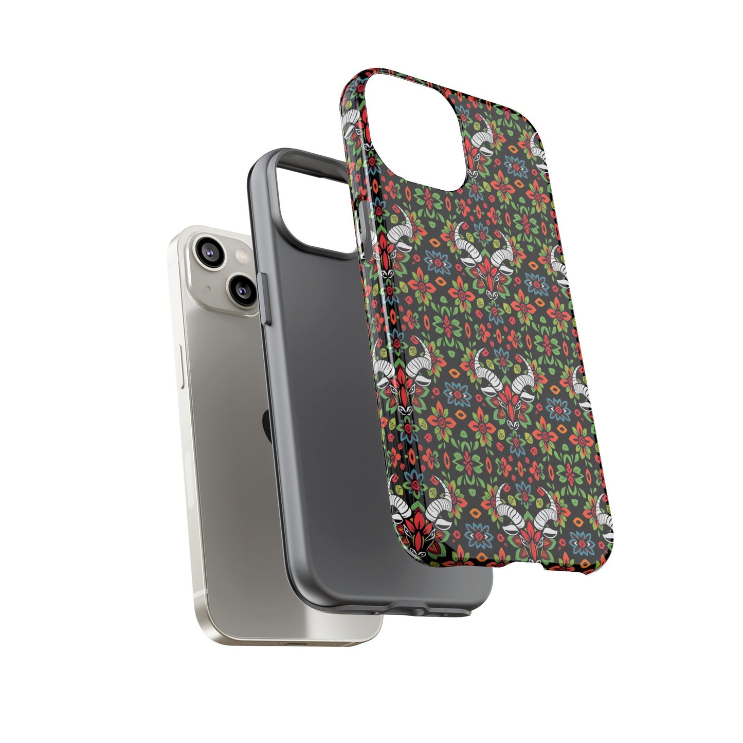 Tough Cases, Taurus, Zodiac v2, Flower Pattern