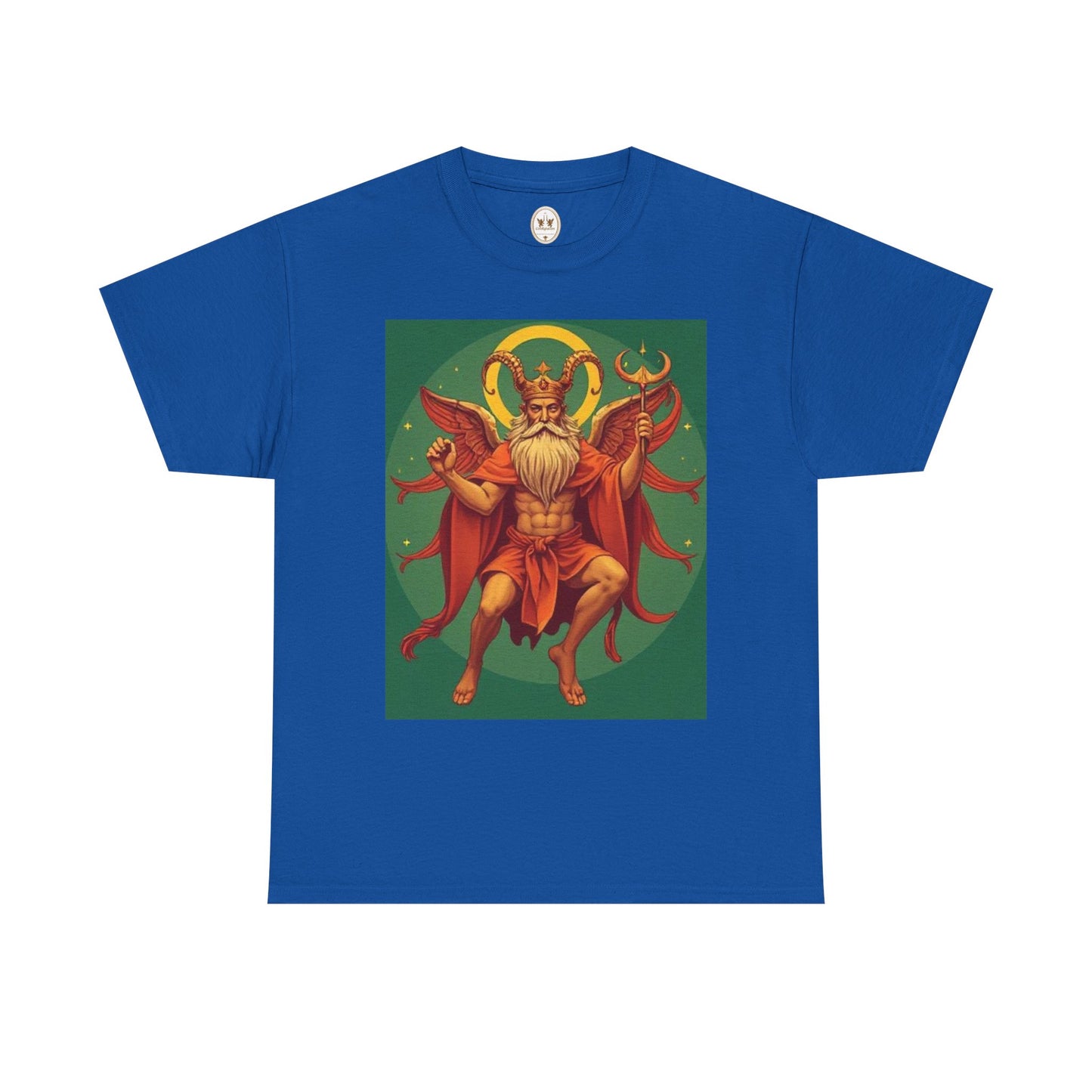 Unisex Heavy Cotton T-Shirt, Aries God 1v, Zodiac Design