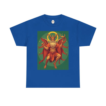 Unisex Heavy Cotton T-Shirt, Aries God 1v, Zodiac Design