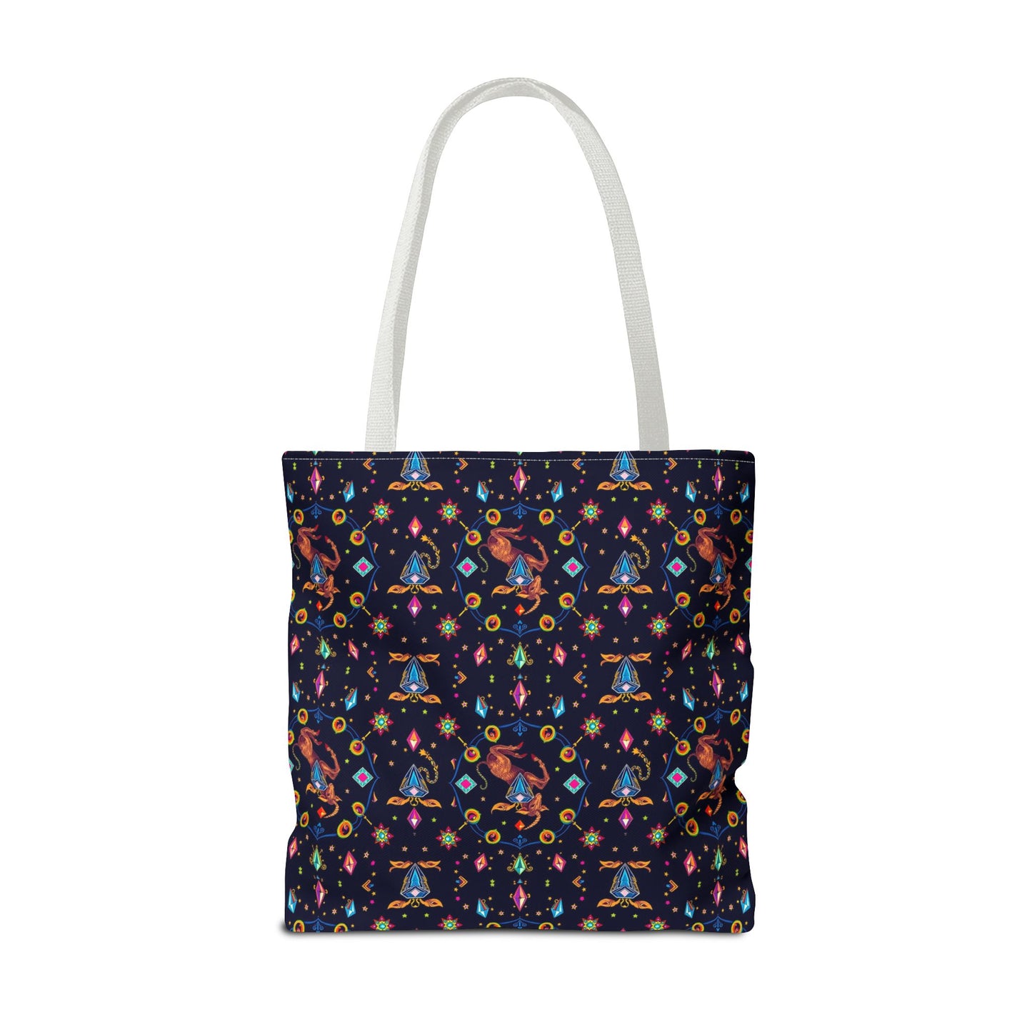 Tote Bag (AOP), Capricorn, Zodiac v1, Jewel Pattern
