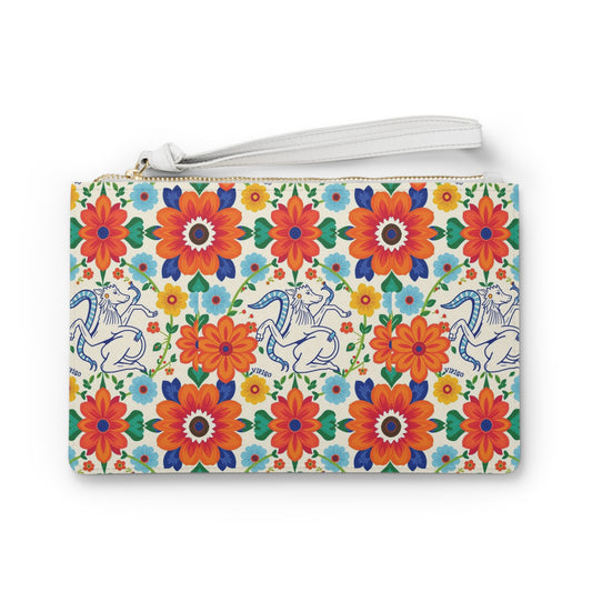 Clutch Bag, Virgo, Zodiac, Flower Pattern