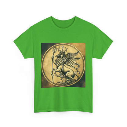 Unisex Heavy Cotton T-Shirt, Angel Animal, Virgo Zodiac Design