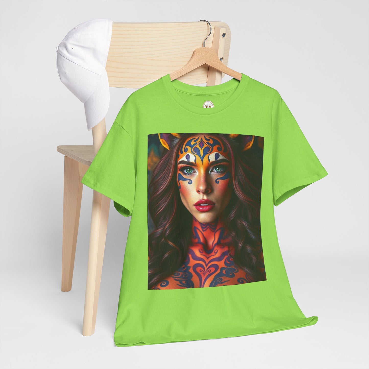 Unisex Heavy Cotton T-Shirt, Leo, Zodiac, Sexy Art