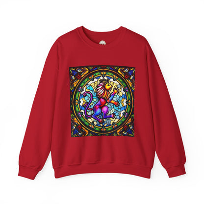 Unisex Heavy Blend™ Crewneck Sweatshirt, Glass, Leo Zodiac Design