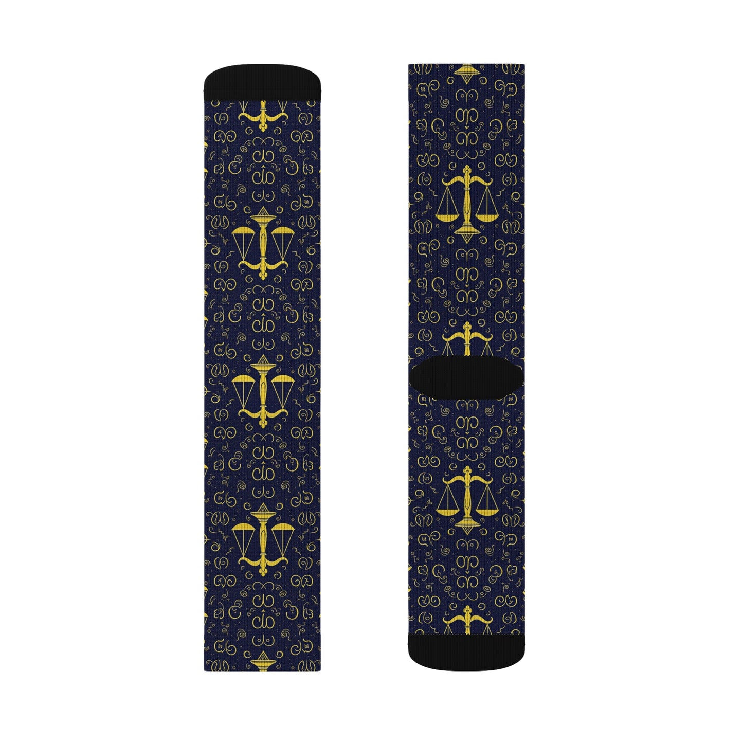 Sublimation Socks, Libra, Zodiac, Pattern