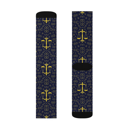 Sublimation Socks, Libra, Zodiac, Pattern