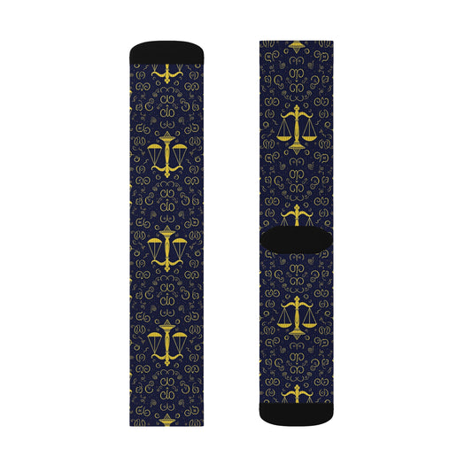 Sublimation Socks, Libra, Zodiac, Pattern