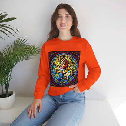Unisex Heavy Blend™ Crewneck Sweatshirt, Glass, Capricorn Zodiac Design