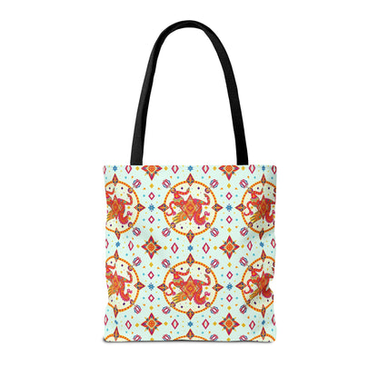 Tote Bag (AOP), Aquarius, Zodiac v1, Jewel Pattern