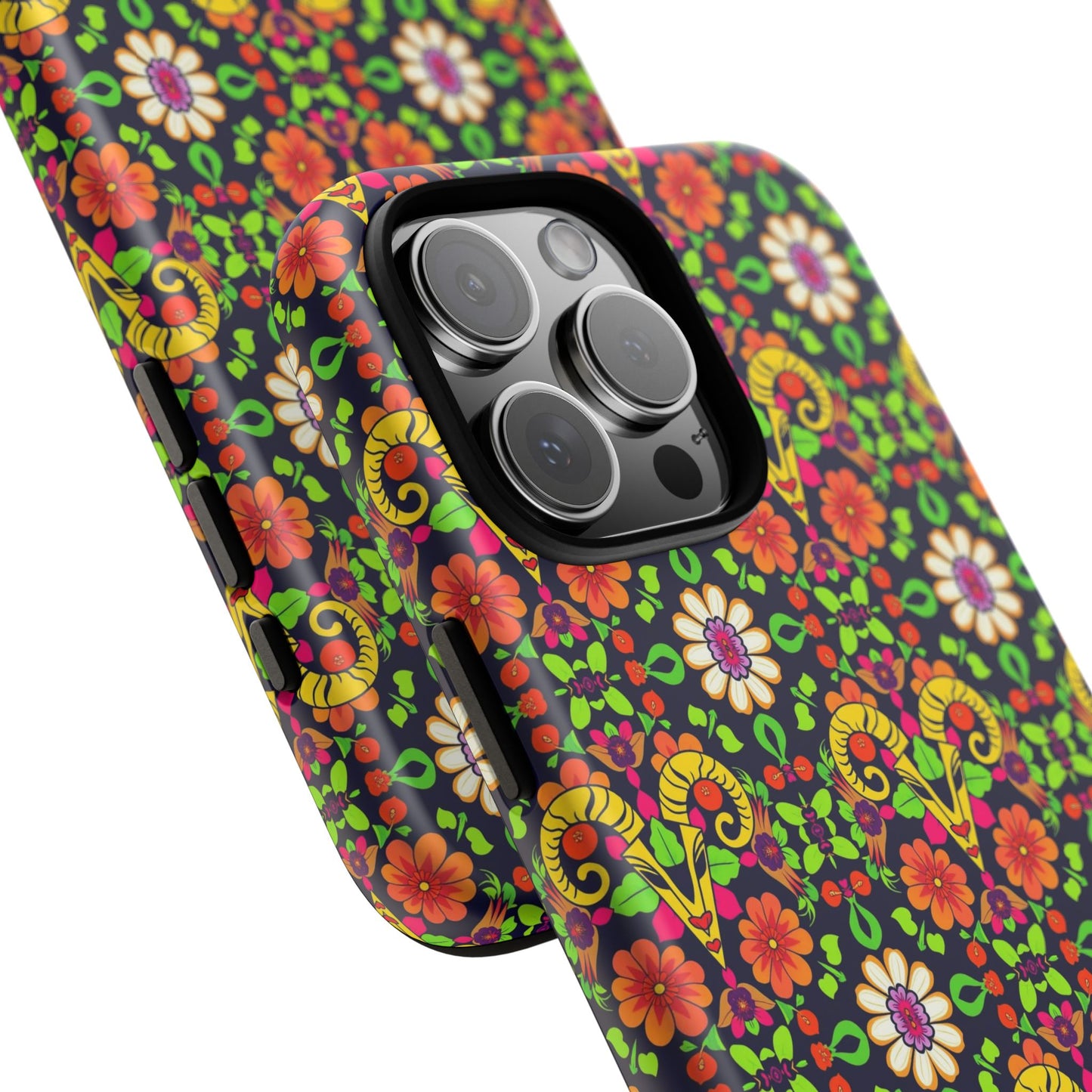 Tough Cases, Aries, Zodiac v4, Flower Pattern