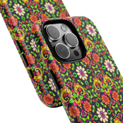 Tough Cases, Aries, Zodiac v4, Flower Pattern