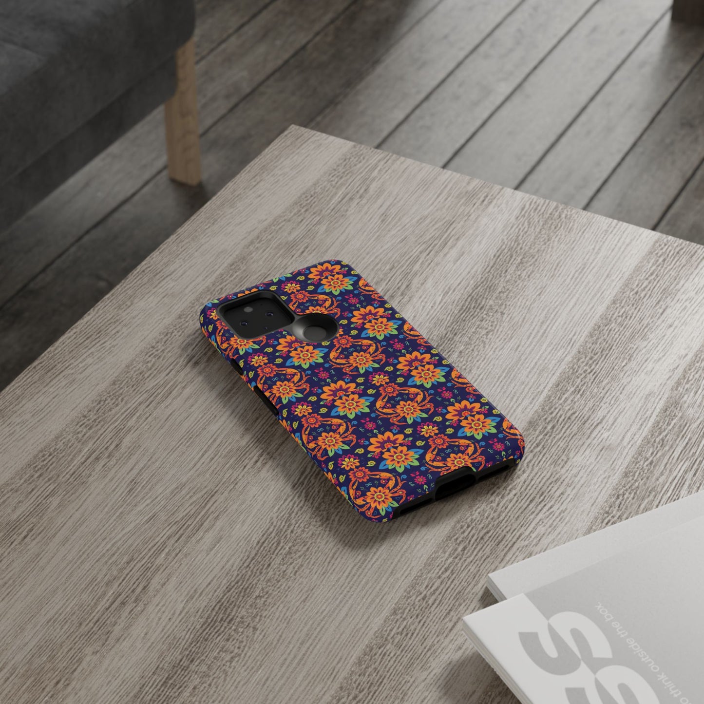 Tough Cases, Cancer, Zodiac, Flower Pattern