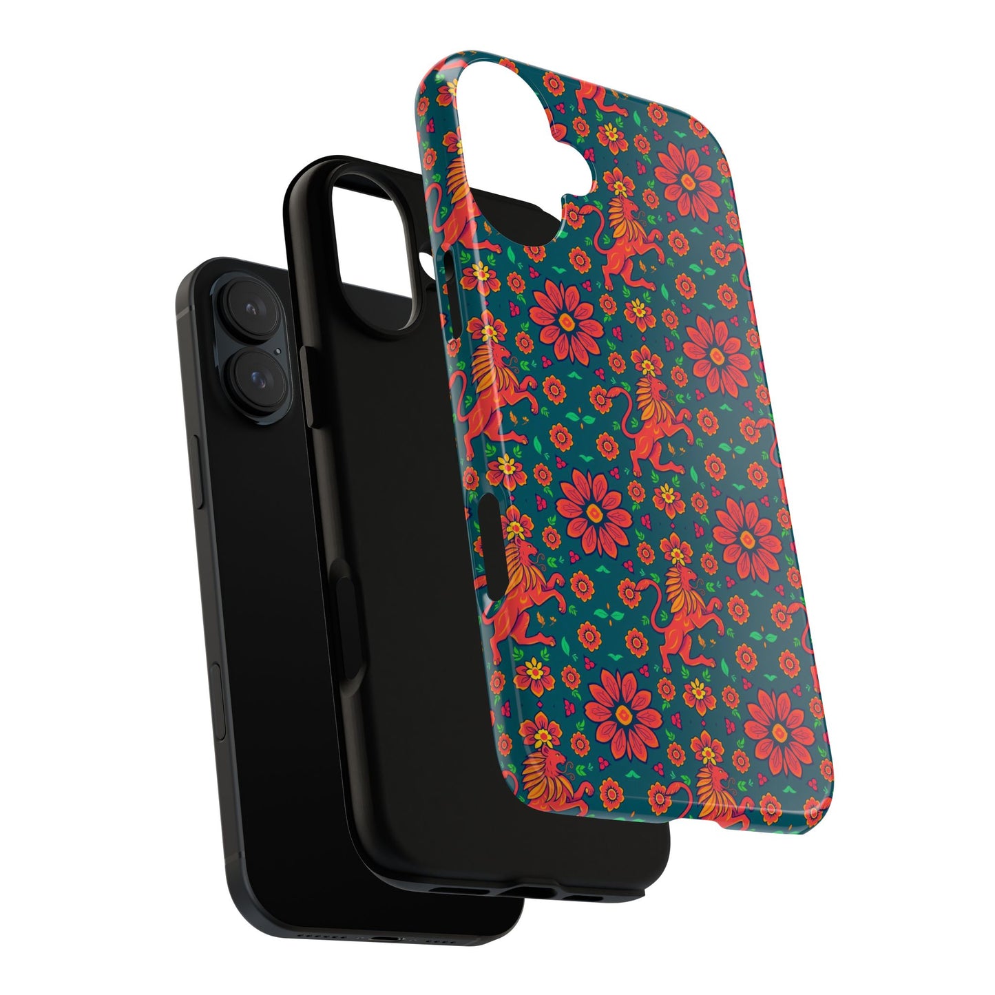 Tough Cases, Leo, Zodiac v2, Flower Pattern