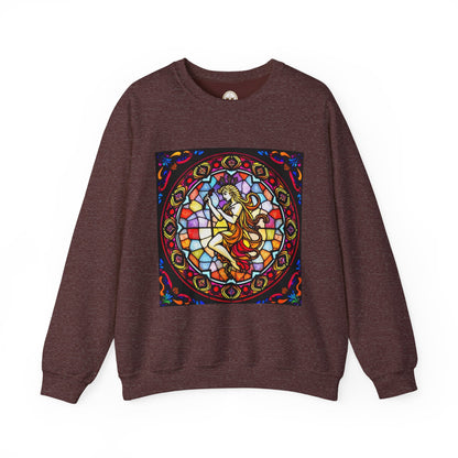 Unisex Heavy Blend™ Crewneck Sweatshirt, Glass, Virgo Zodiac Design