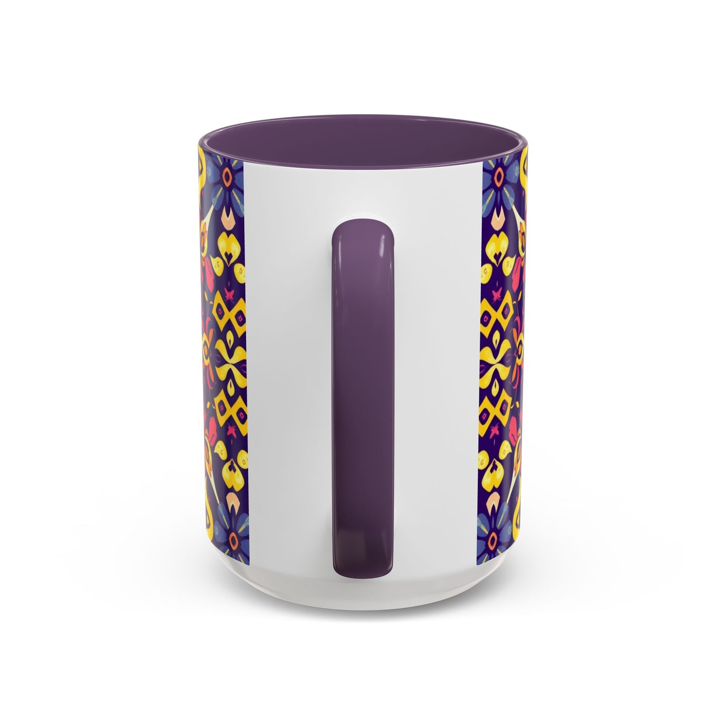 Accent Coffee Mug, Capricorn, Zodiac v1, Flower Pattern, (11, 15oz)