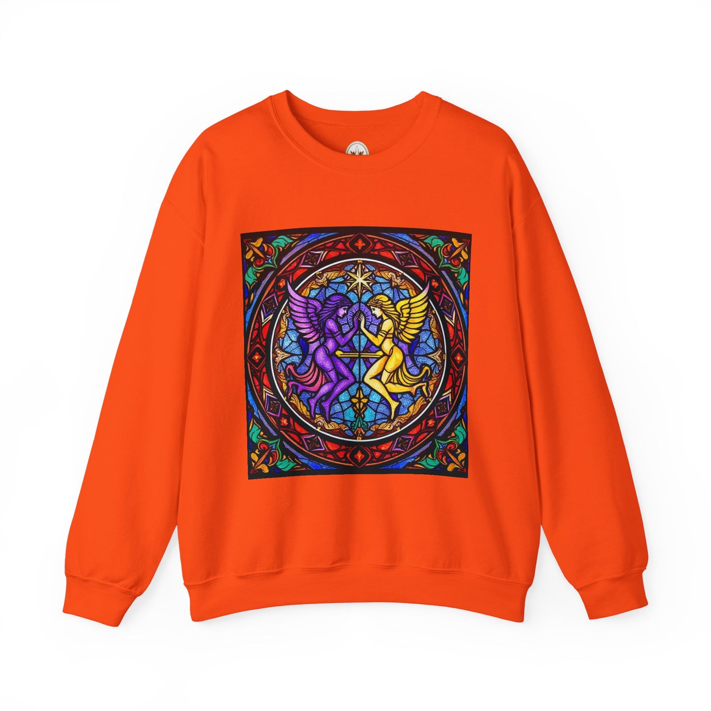 Unisex Heavy Blend™ Crewneck Sweatshirt, Glass, Gemini Zodiac Design