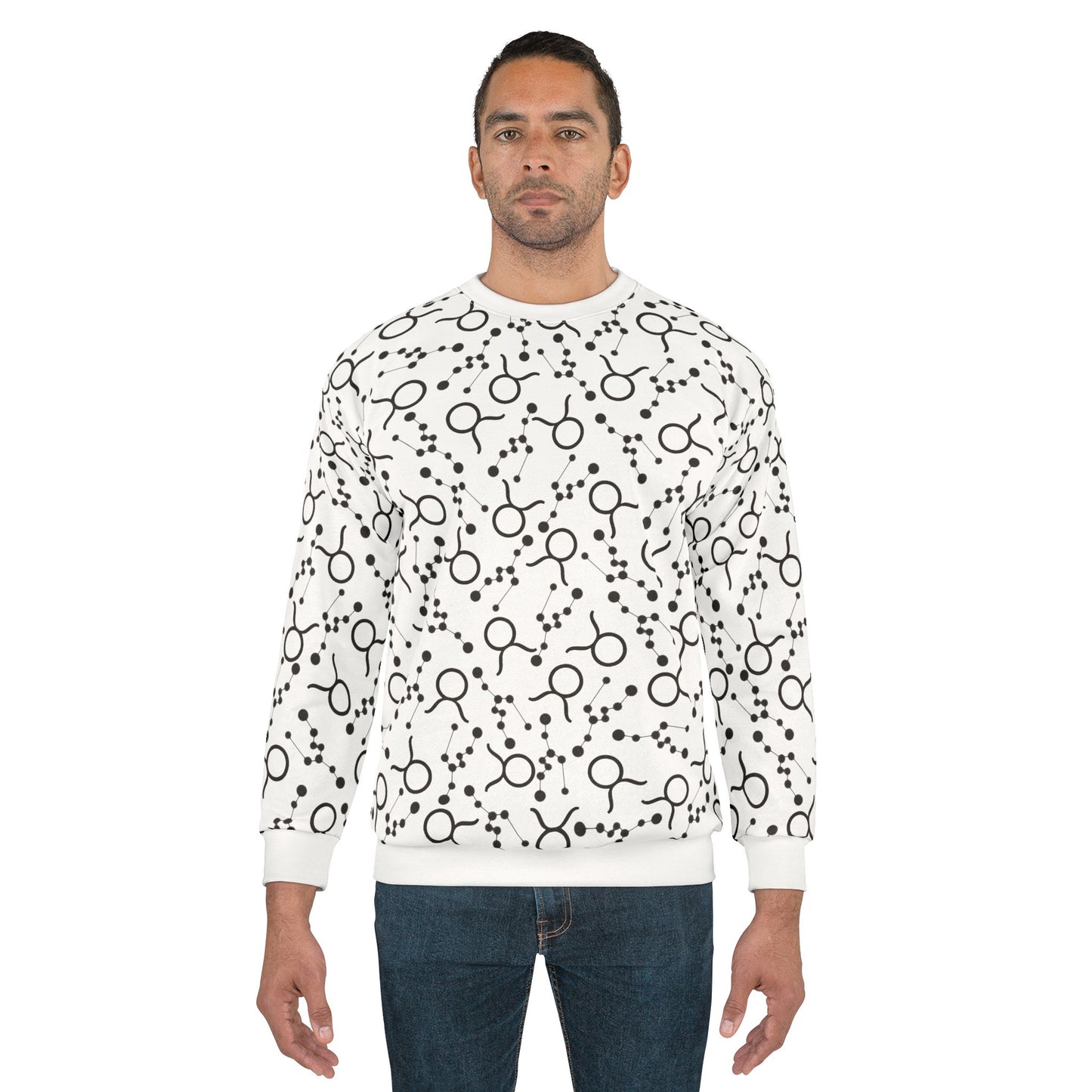Zodiac AOP Unisex Sweatshirt Taurus Zodiac Sign