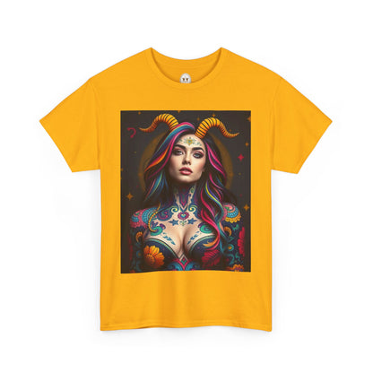 Unisex Heavy Cotton T-Shirt, Capricorn, Zodiac, Sexy Art