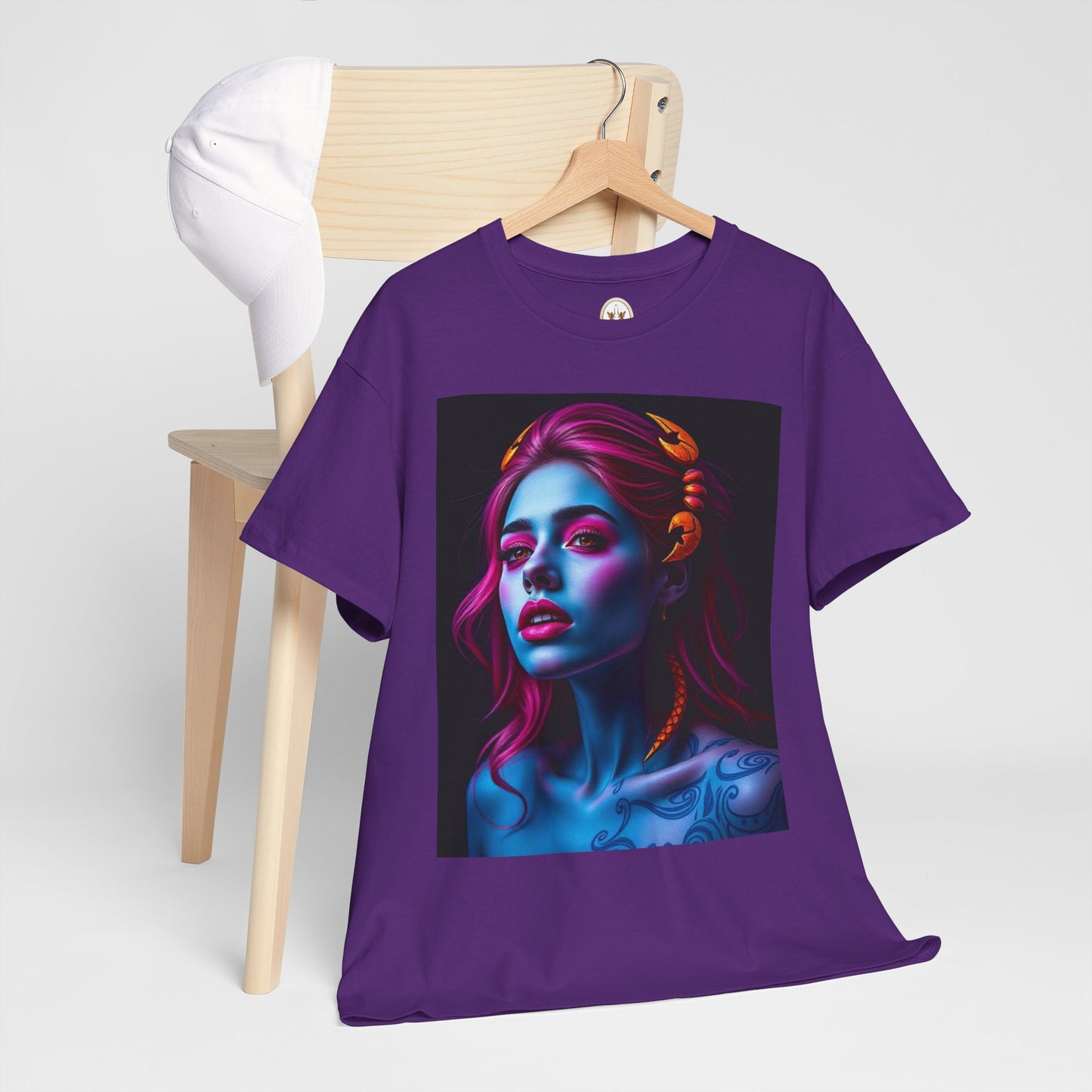 Unisex Heavy Cotton T-Shirt, Scorpio, Zodiac, Sexy Art
