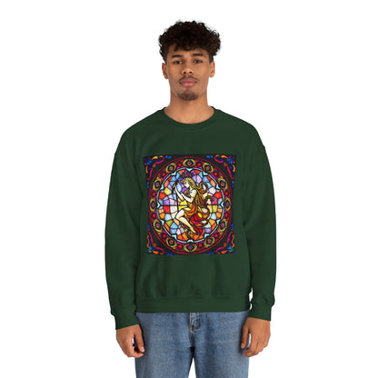 Unisex Heavy Blend™ Crewneck Sweatshirt, Glass, Virgo Zodiac Design