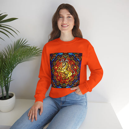 Unisex Heavy Blend™ Crewneck Sweatshirt, Glass 1, Capricorn Zodiac Design