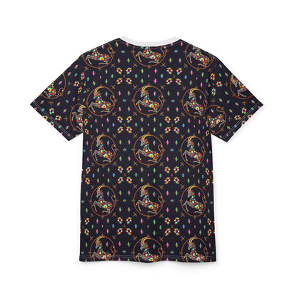 Unisex Cut & Sew T-Shirt, (AOP), Capricorn, Zodiac, Jewels Pattern