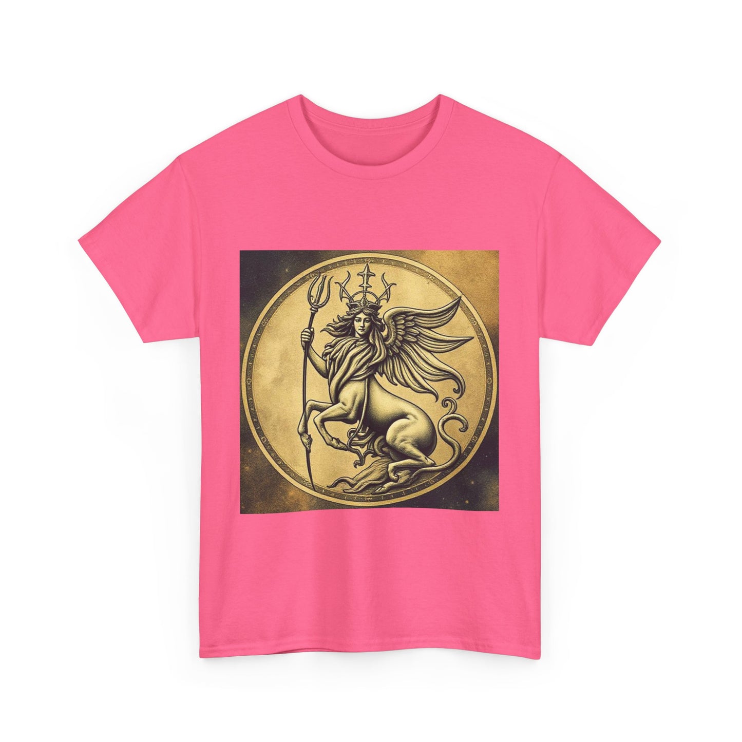 Unisex Heavy Cotton T-Shirt, Angel Animal, Virgo Zodiac Design