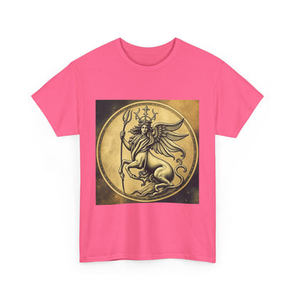 Unisex Heavy Cotton T-Shirt, Angel Animal, Virgo Zodiac Design