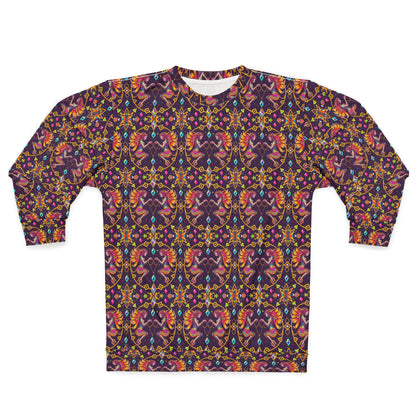 Unisex Sweatshirt (AOP), Gemini, Zodiac v2, Jewel Pattern