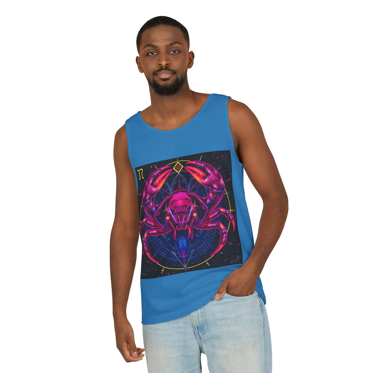 Unisex Garment-Dyed, Tank Top, Cancer, Pop Art, 100% US cotton